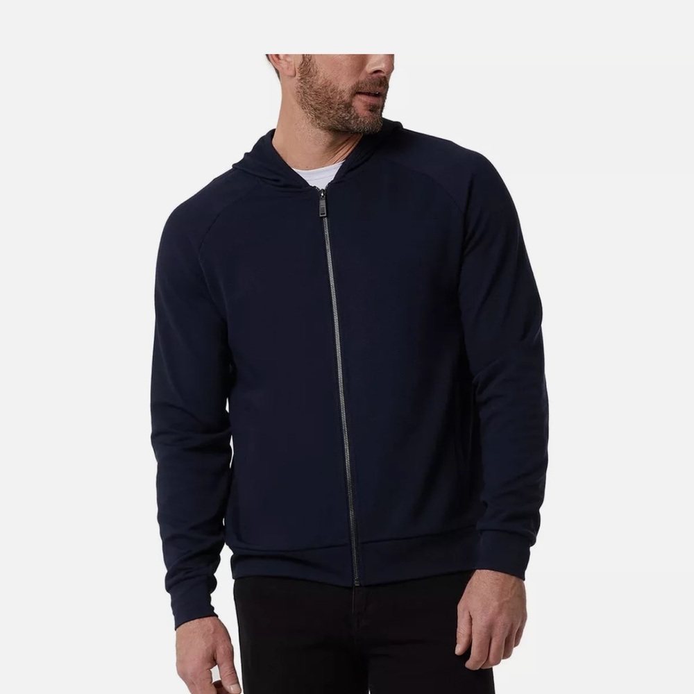 32 Degrees Heat Men's Full Zip Hooded Jacket, Navy, Size L